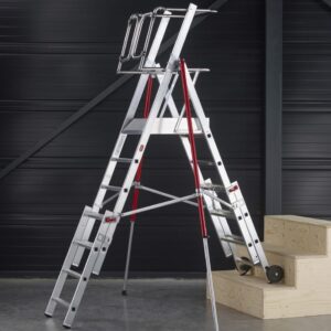 Rolguard Telescopic Work Platform 5 Rung With 3 Rung Extension Main Image